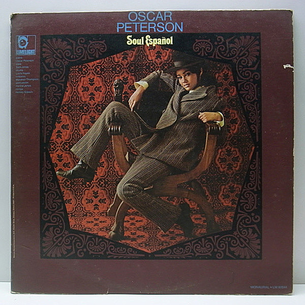 レコードメイン画像：美盤!! 深溝 MONO USオリジナル OSCAR PETERSON Soul Espanol ('66 Limelight) テクスチャードJK／ジャズ・ボサ 名盤