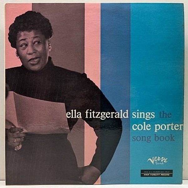 レコードメイン画像：レア 初版 T字オレンジ 深溝 US 完全オリジナル ELLA FITZGERALD Sings The Cole Porter Songbook ('56 Verve) 2LP コール・ポーター集