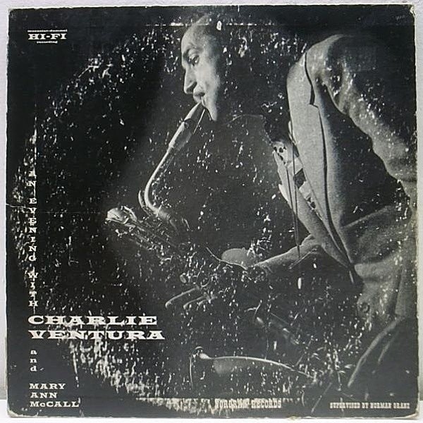 レコードメイン画像：10 原盤 FLAT オリジナル CHARLIE VENTURA and MARY ANN McCALL An Evening With ～ ('54 Norgran) 黄色 大TP 両溝 MONO