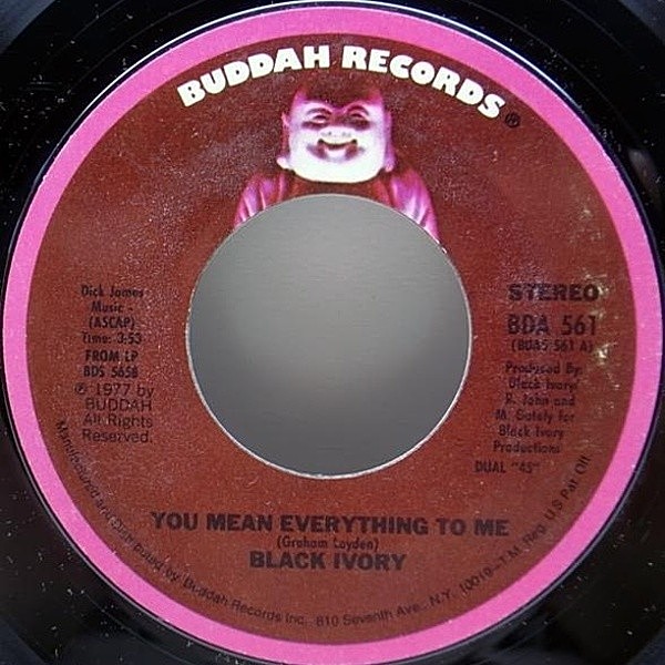 レコードメイン画像：7インチ 美盤 USオリジナル BLACK IVORY You Mean Everything To Me / White Wind ('77 Buddah) 45 RPM. 試聴 モダン・ソウル