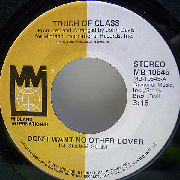 レコードメイン画像：フィリー・ダンサー 良盤!! 7インチ USオリジナル TOUCH OF CLASS Don't Want No Other Lover / God Bless Me ('76 Midland International)