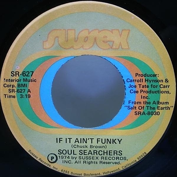 レコードメイン画像：7 オリジナル SOUL SEARCHERS If It Ain't Funky / Wind Song ('74 Sussex) 別テイク 45RPM メロウ・ファンク＆ソウル