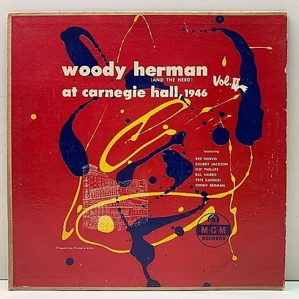 レコードメイン画像：USオリジナル 10インチ FLAT MONO 深溝 WOODY HERMAN At Carnegie Hall, 1946 - Vol.2 ('52 MGM) カーネギーホールでのライヴ録音