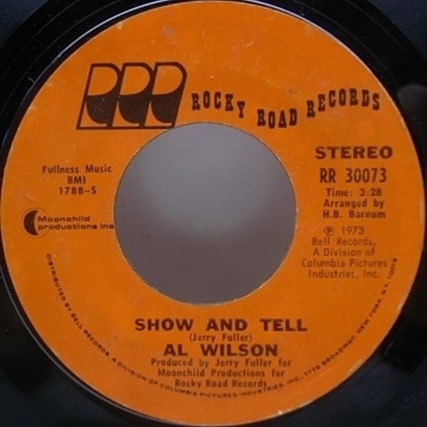 レコードメイン画像：45 Orig. AL WILSON Show and Tell - Listen to Me 代表曲 SWEET