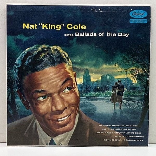 レコードメイン画像：USオリジナル MONO 初版ターコイズ NAT KING COLE Ballads Of The Day (Capitol T 680) バラードに特化した'56年作 名盤