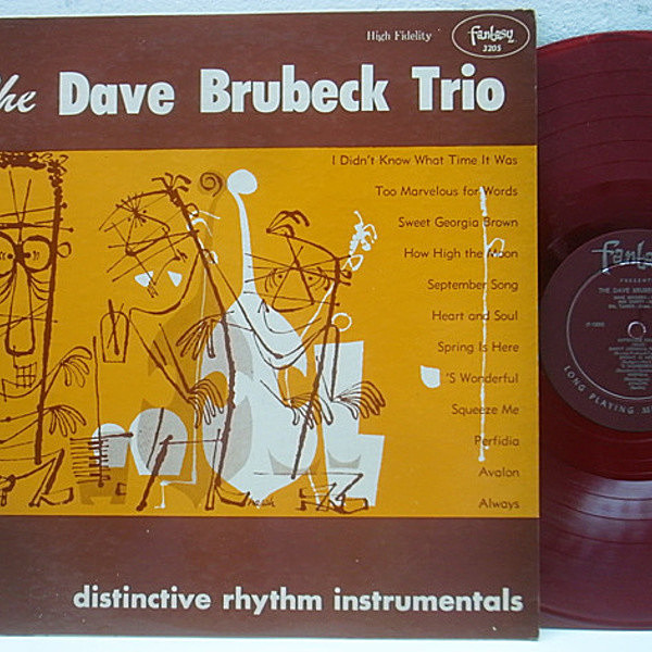 レコードメイン画像：ほぼ美盤!! 赤盤 深溝 MONO オリジナル DAVE BRUBECK TRIO Distinctive Rhythm ('56 Fantasy 3205) 初期のトリオ作品
