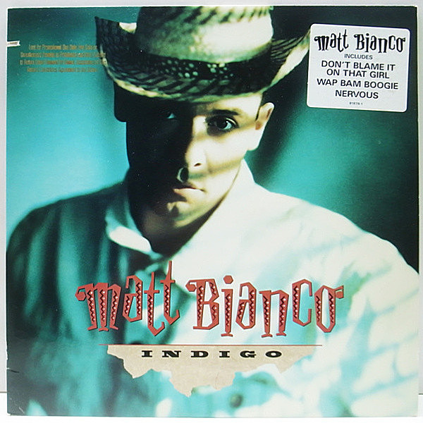 レコードメイン画像：プロモ 美盤!! USオリジナル MATT BIANCO Indigo ('88 Atlantic) マット・ビアンコ メロウ・ボサ・ソウル／Say It's Not To Late 収録 LP
