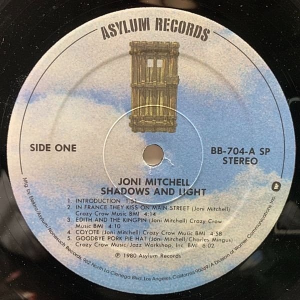JONI MITCHELL / Shadows And Light (LP) / Asylum | WAXPEND
