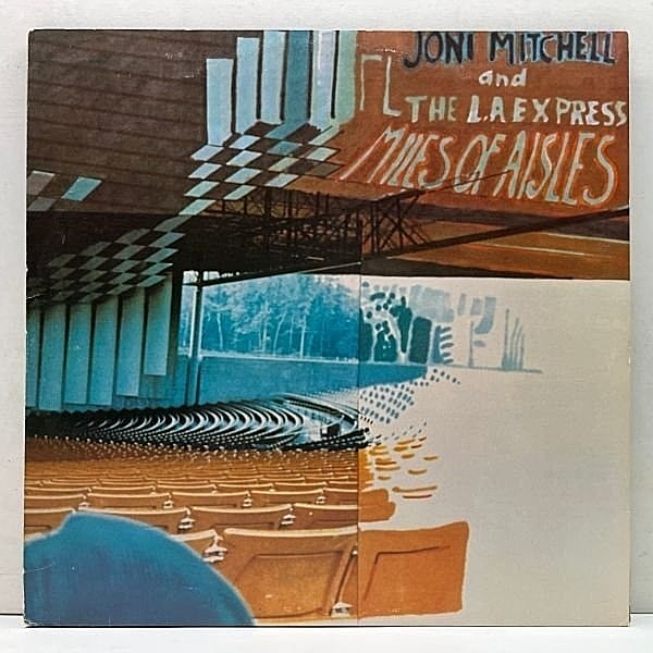 レコードメイン画像：Cut無し!美品! 2LP 米オリジ 初版 Wマーク無し JONI MITCHELL & L.A. EXPRESS Miles Of Aisles ('74 Asylum) マイルズ・オブ・アイルズ