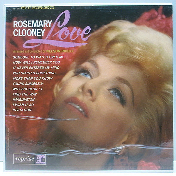 レコードメイン画像：初回 3色ラベ USオリジナル ROSEMARY CLOONEY Love ('63 Reprise) 彼女自身もフェイバリットにあげる円熟のバラード集!!