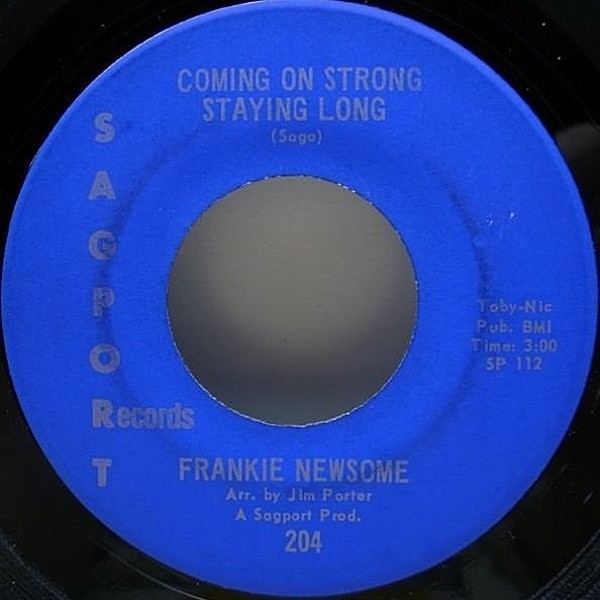 レコードメイン画像：レア 7インチ USオリジナル FRANKIE NEWSOME Coming On Strong Staying Long ('70 Sagport) WILLIE PARKER ファンク 試聴
