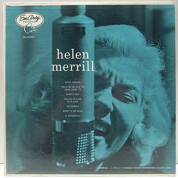 レコードメイン画像：鬼レア!音抜群! 完全オリジナル 1st (YMG, 銀縁, 大ドラマー, 青刷) HELEN MERRILL With CLIFFORD BROWN (EmArcy MG 36006)