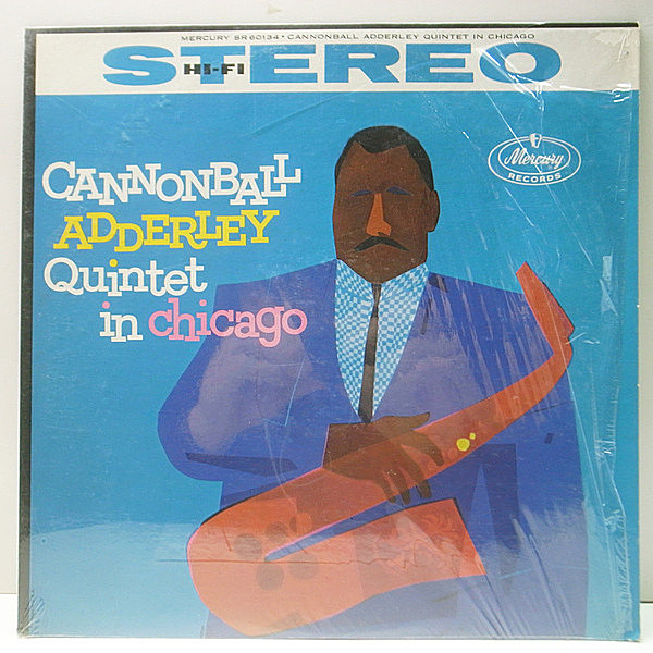 レコードメイン画像：【レアな両溝】シュリンク美品 初版 黒銀ラベル USオリジナル CANNONBALL ADDERLEY In Chicago ('59 Mercury) John Coltrane, Wynton Kelly