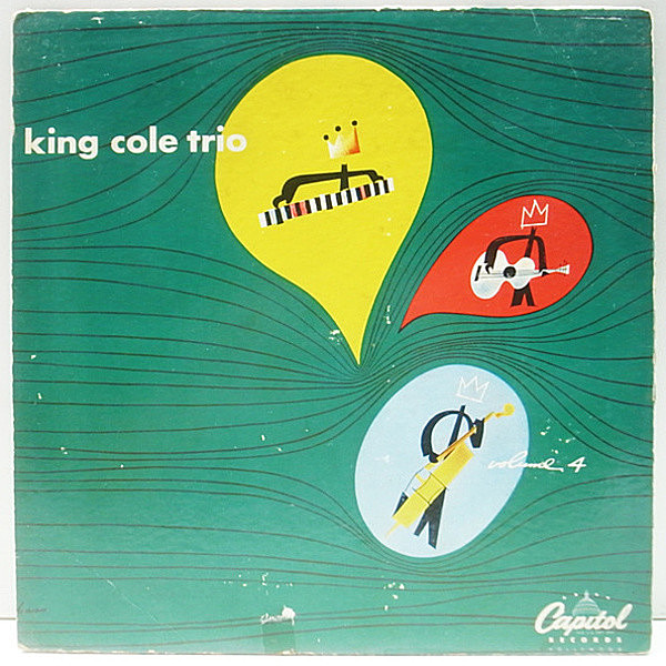 レコードメイン画像：良盤!! 10 FLAT 初回リング・パープル 深溝 MONO オリジナル NAT KING TRIO King Cole And His Trio, Vol. 4 ('50 Capitol)
