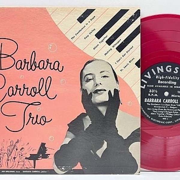 レコードメイン画像：レアな良好品!! 入手難 10インチ Flat 赤盤 USオリジナル BARBARA CARROLL TRIO ('54 Livingston) バーバラ・キャロル ピアノトリオ 傑作
