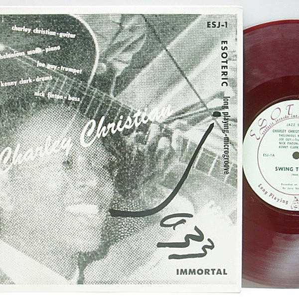 レコードメイン画像：激レア・良好!! 10インチ 赤盤 Red Wax FLAT 完全オリジナル CHARLEY CHRISTIAN Jazz Immortal (Esoteric) Joe Guy, Thelonious Monk ほか