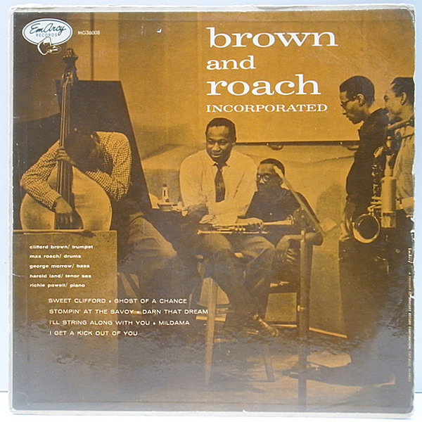 レコードメイン画像：良盤!! YMG 小ドラ 深溝 青刷り CLIFFORD BROWN & MAX ROACH Incorporated ('55 EmArcy) HAROLD LAND, RITCHIE POWEL