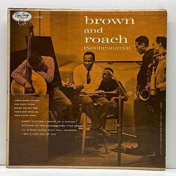 レコードメイン画像：良好盤!!【YMG/ブルーバック】CLIFFORD BROWN & MAX ROACH Incorporated (EmArcy MG-36008) クリフォード・ブラウン US MONO 深溝