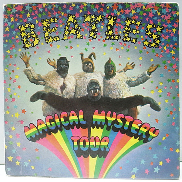 レコードメイン画像：UK 英 MONO オリジナル THE BEATLES Magical Mystery Tour (Parlophone MMT 1) モノラル 2枚組み EP 45RPM.