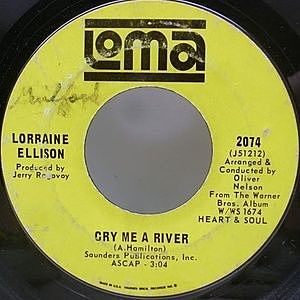 レコード画像：LORRAINE ELLISON / Cry Me A River