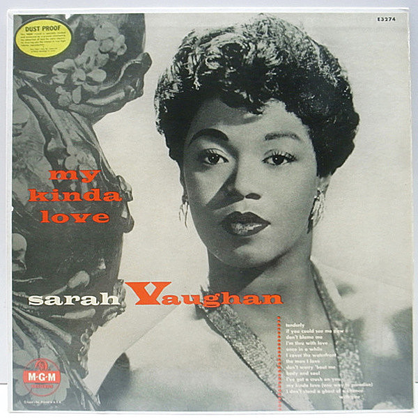 レコードメイン画像：極美ジャケ・ほぼ美品!! 1st黄ラベ 深溝 MONO オリジナル SARAH VAUGHAN My Kinda Love ('55 MGM) 若き日のスタンダード集