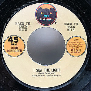 レコード画像：TODD RUNDGREN / I Saw The Light