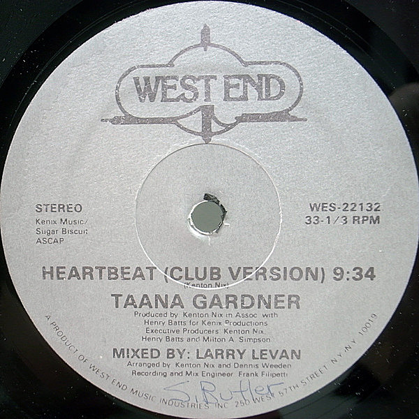レコードメイン画像：LARRY LEVAN MIX／GARAGE CLASSIC!! 12 オリジナル TAANA GARDNER Heartbeat ('81 West End) DE LA SOUL ネタ