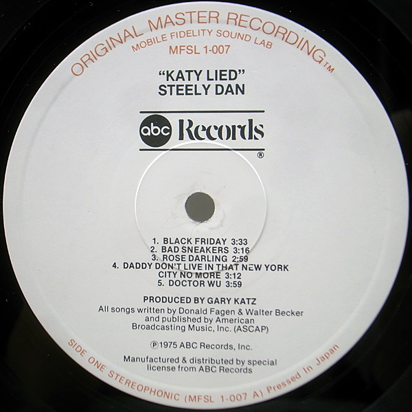 STEELY DAN / Katy Lied (LP) / MFSL | WAXPEND RECORDS