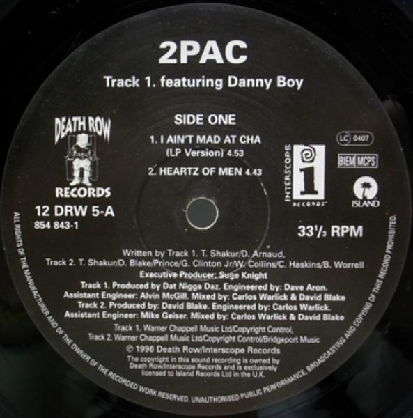 2PAC i ain't mad at cha レコード I Ain't Mad at Cha - Wikipedia