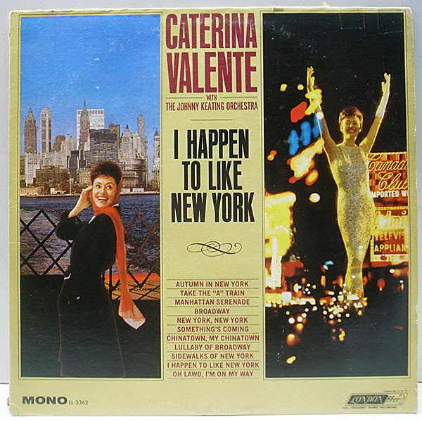 レコードメイン画像：UK (英プレス) EXPORT オリジナル CATERINA VALENTE I Happen To Like New York ('64 London) MONO 深溝