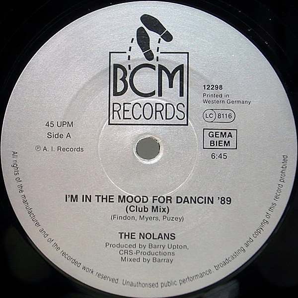 Nolans スーパーレコード サイン入り NOLANS / I'm In The Mood For Dancin '89 (12) / BCM | WAXPEND