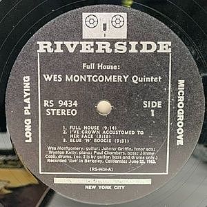 WES MONTGOMERY / Full House (LP) / Riverside | WAXPEND RECORDS