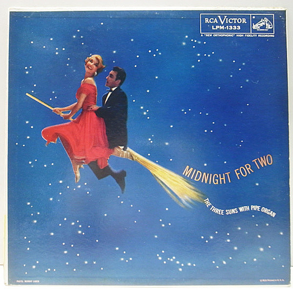 レコードメイン画像：初回ニッパー 銀文字 深溝 MONO オリジナル THREE SUNS Midnight For Two ('57 RCA) トリオによるドリーミンなジャケも素敵な一枚