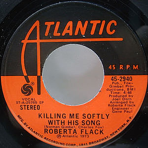 レコード画像：ROBERTA FLACK / Killing Me Softly With His Song