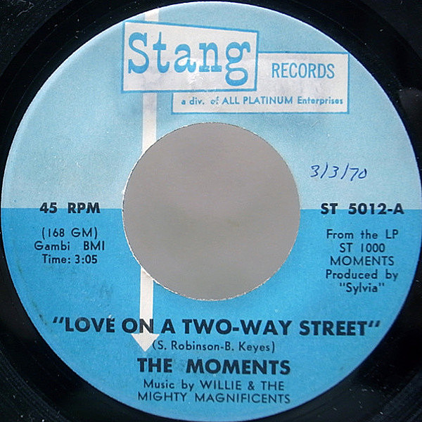 レコードメイン画像：名バラード／スウィート Jay Z feat. Alicia Keys ネタ 7 オリジナル THE MOMENTS Love On A Two Way Street (片面プレス) ONE SIDE ONLY