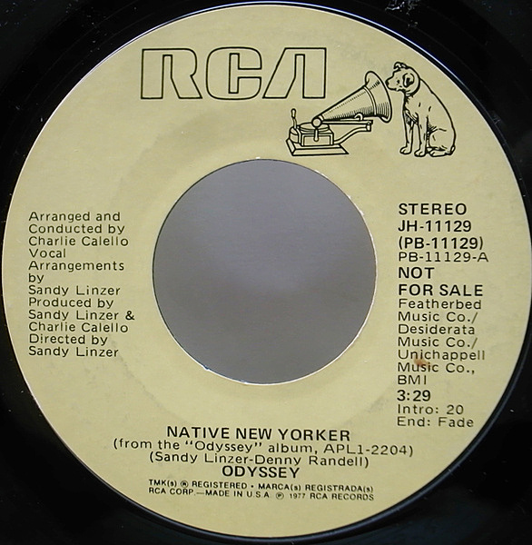 ODYSSEY / Native New Yorker (7) / RCA | WAXPEND RECORDS