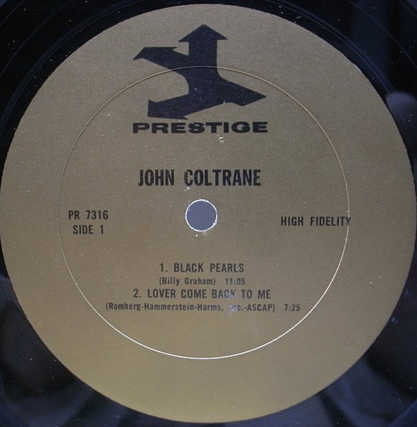 JOHN COLTRANE / Black Pearls (LP) / Prestige | WAXPEND RECORDS