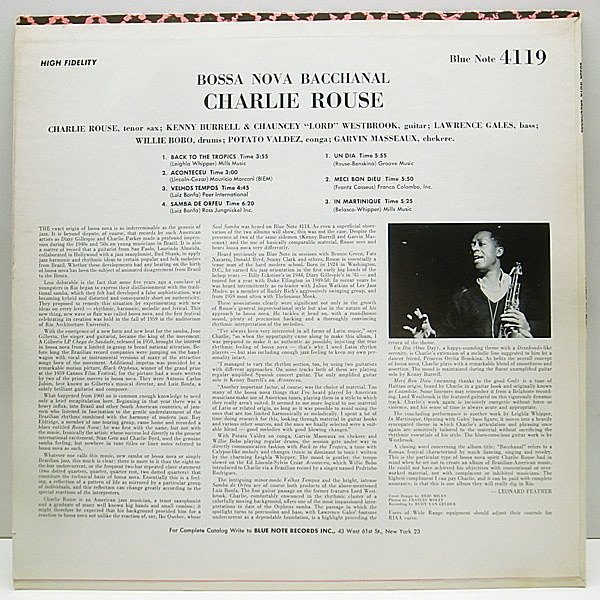 CHARLIE ROUSE / Bossa Nova Bacchanal (LP) / Blue Note