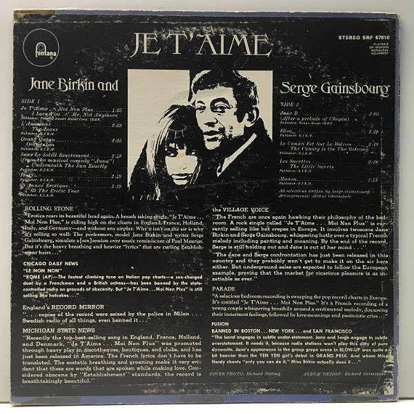 JANE BIRKIN / SERGE GAINSBOURG / Je T'Aime (Beautiful Love