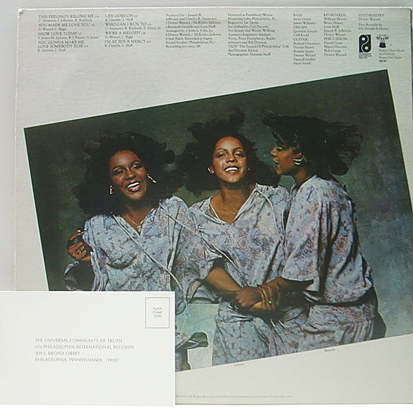 ★ＵＳオリジナル盤★フリーソウル◆ジョーンズ・ガールズ JONES GIRLS / Same (LP) / Philadelphia International