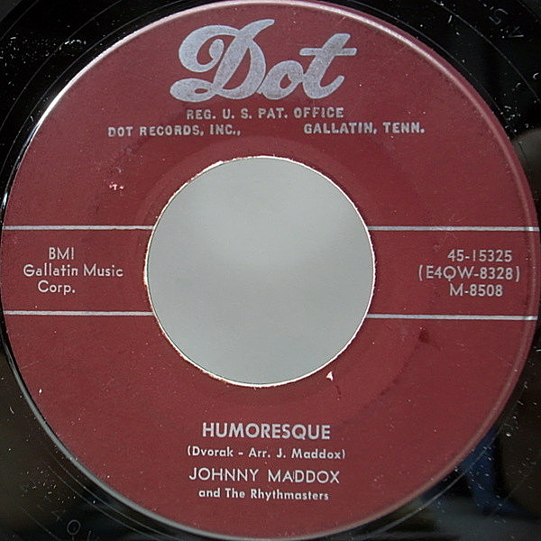 レコードメイン画像：ラグタイム／ジャズ～ポップス・クロスオーヴァー!! 1stマルーン Orig. JOHNNY MADDOX The Crazy Otto / Humoresque ('55 Dot) 7インチ