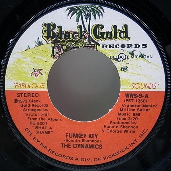 レコードメイン画像：美盤!! USオリジナル 7インチ DYNAMICS Funkey Key / Count Your Chips ('73 Black Gold) 45RPM.