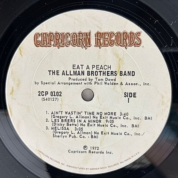 ALLMAN BROTHERS BAND / Eat A Peach (LP) / Capricorn