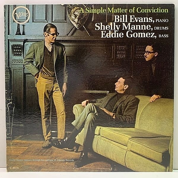 レコードメイン画像：美盤!音抜群! MONO VANGELDER刻印 USオリジ BILL EVANS A Simple Matter Of Conviction ('66 Verve) SHELLY MANNE, EDDIE GOMEZ 米モノラル