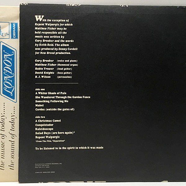 【美品】プロコル・ハルム/LP『青い影』『ソルティ・ドッグ』『幻想』『ライブ』 Amazon.co.jp: 青い影: ミュージック