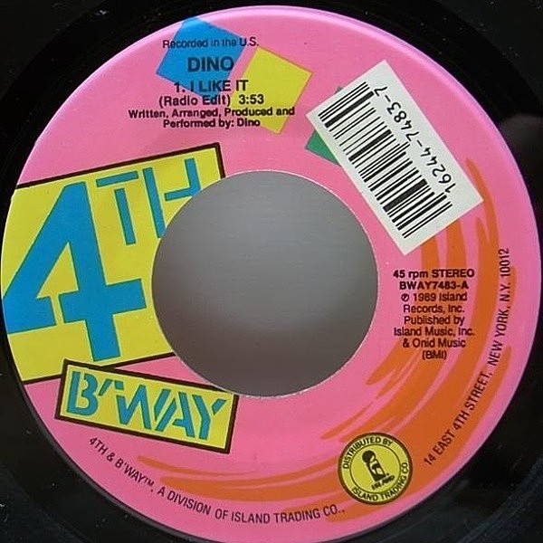 レコードメイン画像：New Jack Swing名曲 7インチ 美盤!! USオリジナル DINO I Like It ('89 4th & Broadway) 45RPM. R&B