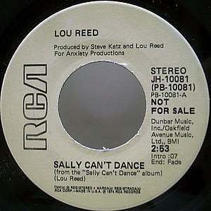 ◾️高音質️USオリジナル盤■LOU REED / ルーリード■Sally Can’ Amazon.com: Lou Reed - Sally Can't Dance - Lp Vinyl Record