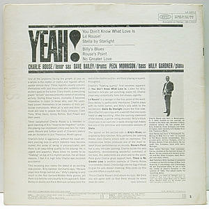CHARLIE ROUSE / Yeah! (LP) / Epic | WAXPEND RECORDS