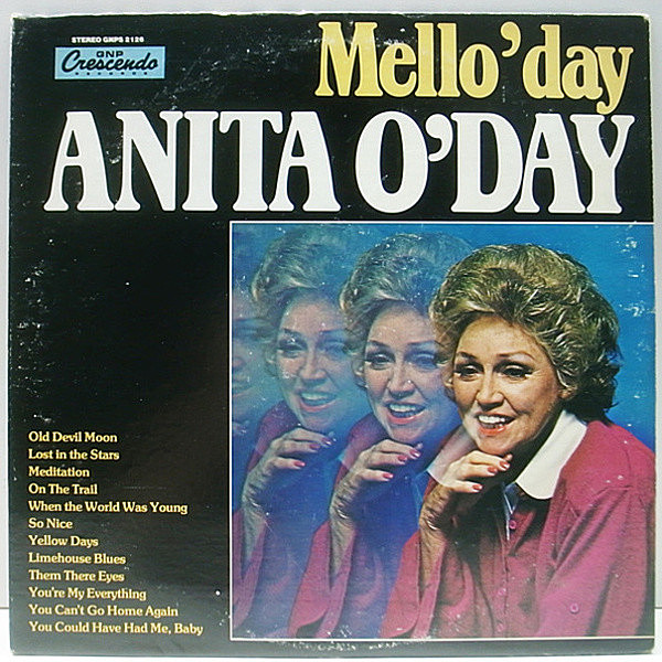 レコードメイン画像：美盤 オリジナル ANITA O'DAY Mello'day ('79 GNP) アニタ・オデイ／ジャズ～ボサ スタンダード集