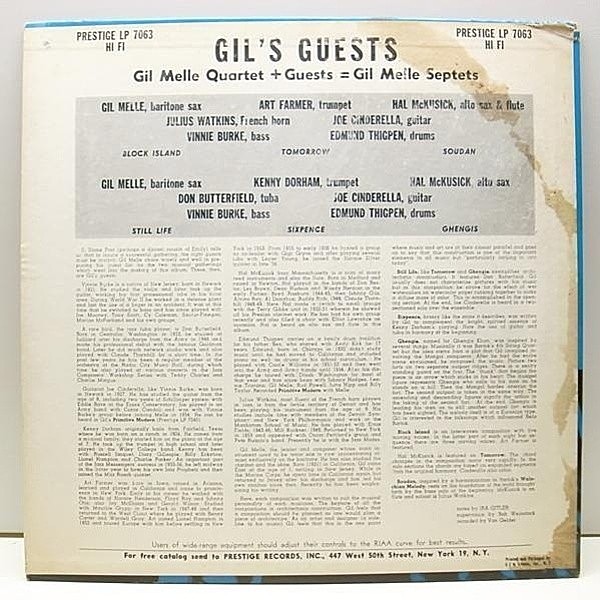 GIL MELLE / Gil's Guests (LP) / Prestige | WAXPEND RECORDS